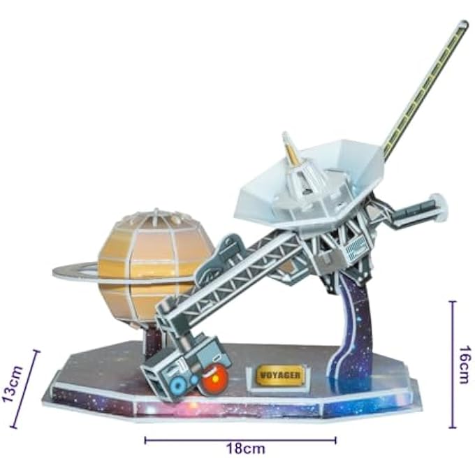 3D PUZZLE SPACE & ORBITAL WONDERS VOYAGER SPACE PROBE MINI UNIQUE & COLLECTIBLE MODEL ASSEMBLY BUILDING KIT FOR KIDS & ADULTS 46PCS - Image 4